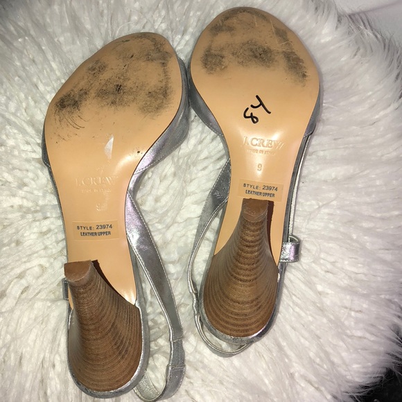 Silver J. Crew 3 1/2”Heel Shoe - Picture 7 of 7
